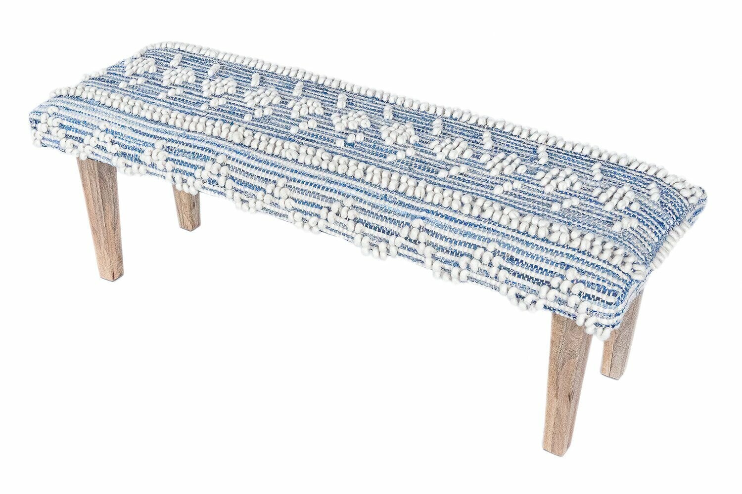 Reanna Handwoven Recycled Denim Bench