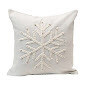 Metallic Snowflake Pillow, 18"