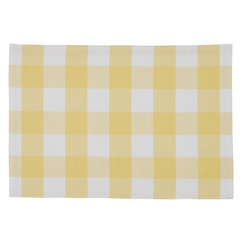 Wicklow Yellow Check Placemat