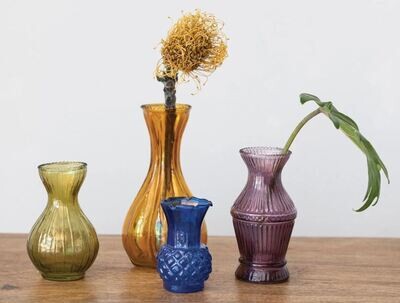 Vintage Mini Vase, Aubergine