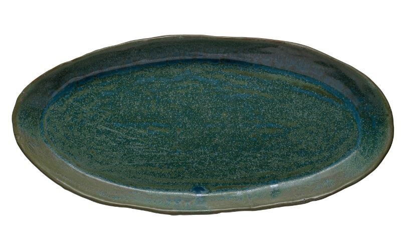 Green Stoneware Platter