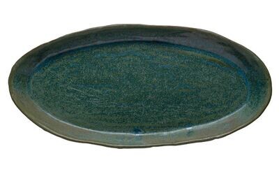 Green Stoneware Platter