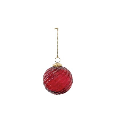 Red Glass Ornament, 4"
