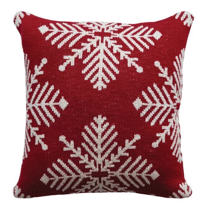 Snowflake Knit Pillow, 20&quot;