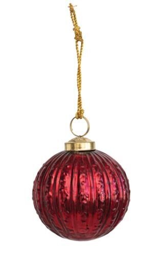 Red Glass Ornament, 3"