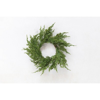 Faux Cypress Wreath, 10&quot;