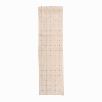 Ivory Cotton + Gold Table Runner