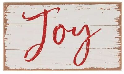 Christmas Sayings Wood Block, Red