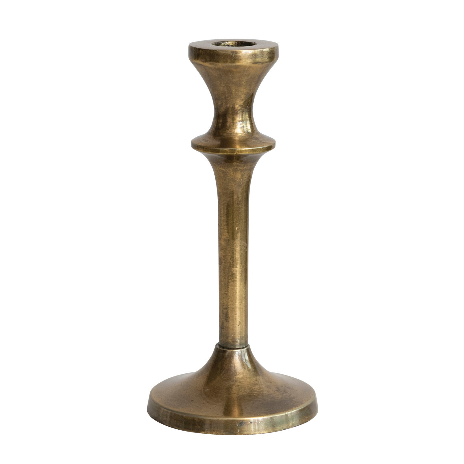Antique Gold Candlestick, 8&quot;