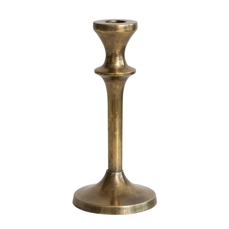 Antique Gold Candlestick, 8&quot;