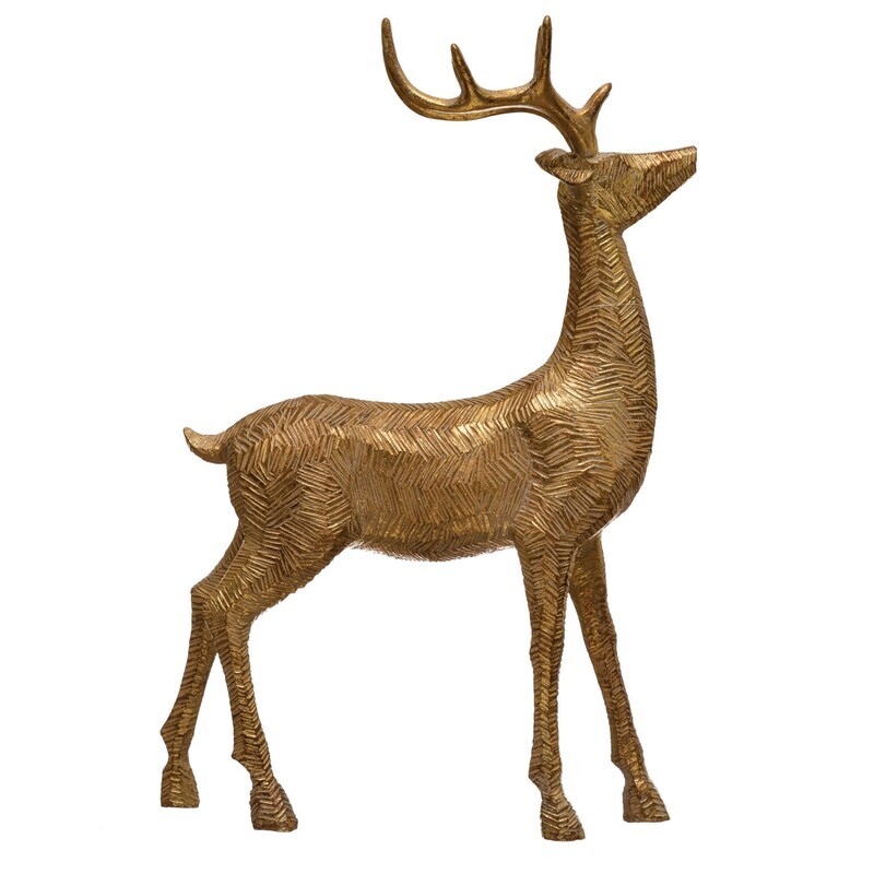 Gold Standing Reindeer