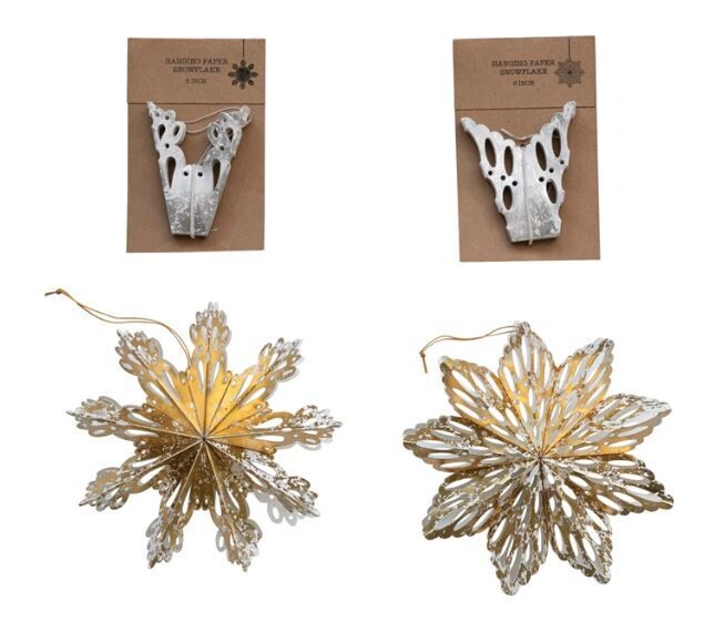 Paper Snowflake Ornament, 6"