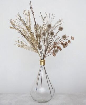 Gold Glitter Pine Spray