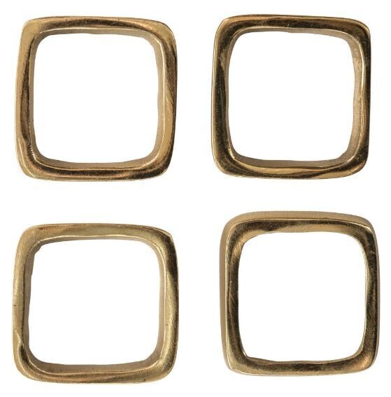 Square Napkin Rings, Set Of 4
