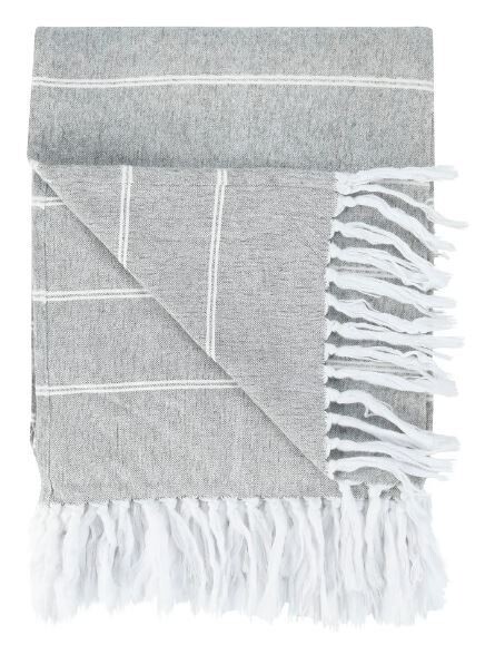 Neutral Striped Throw