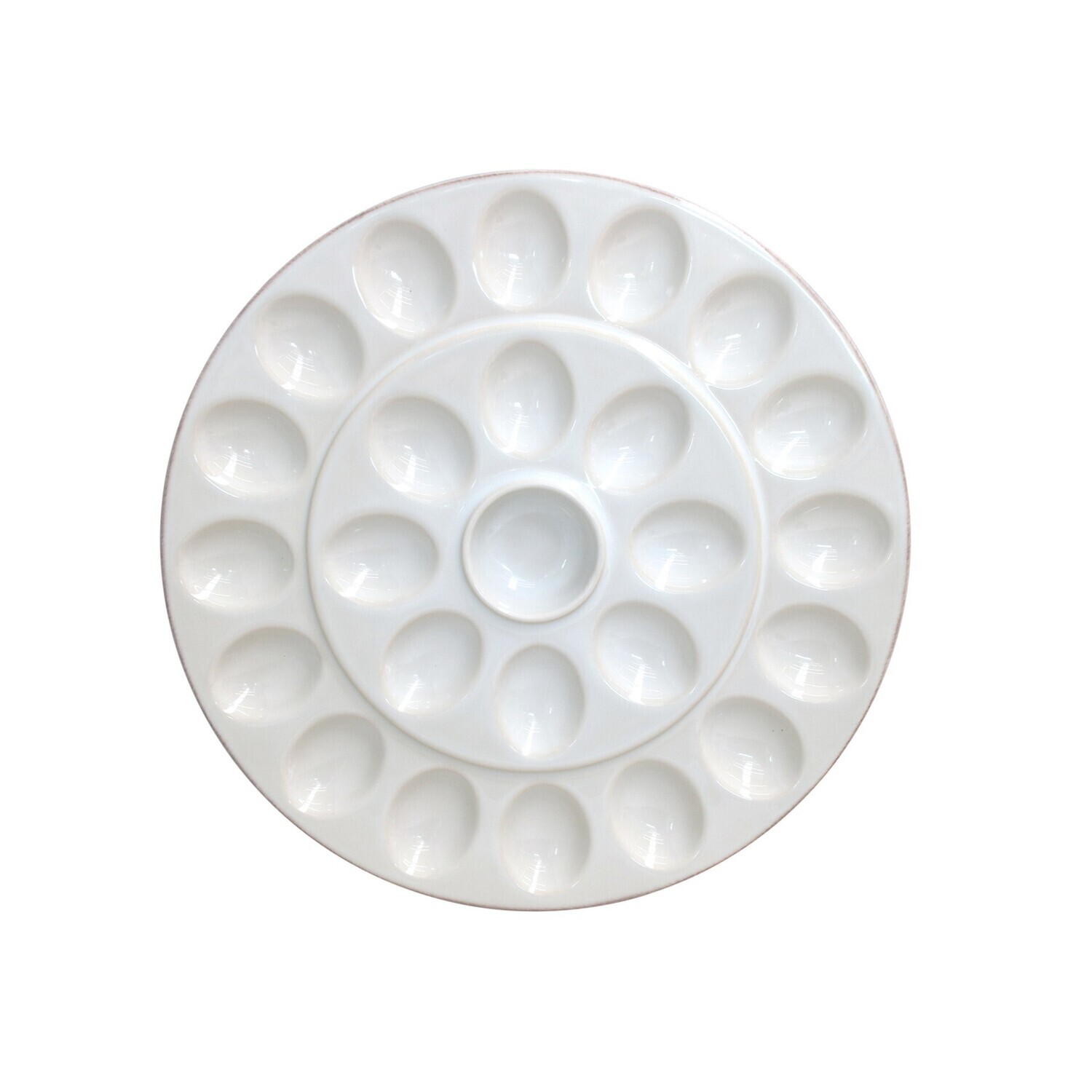Egg Platter, White