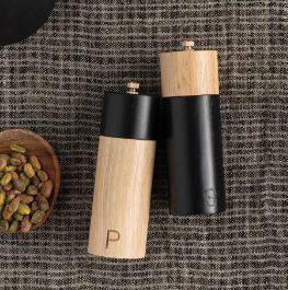 Two Tone Wood Salt &amp; Pepper Grinder Set