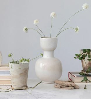 Ivory Stoneware Vase