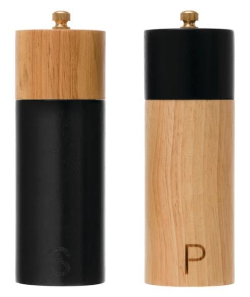 Two Tone Wood Salt &amp; Pepper Grinder Set