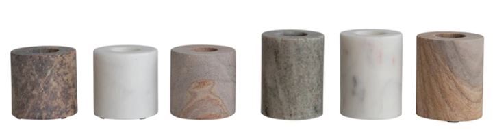 Natural Marble Taper Holder