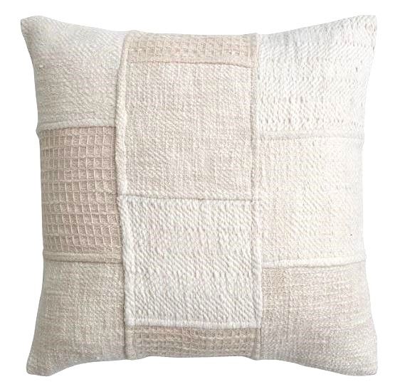 Patchwork Cotton Pillow, 18&quot;