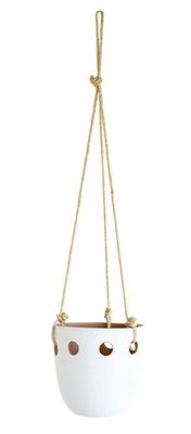 White Hanging Terracotta Planter