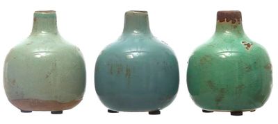 Distressed Finish Terracotta Vase, Small