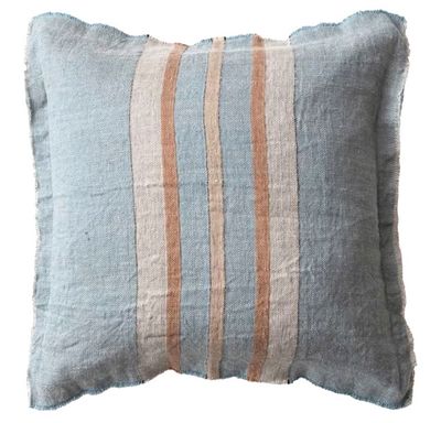 Jean Linen Striped Pillow, 20x20