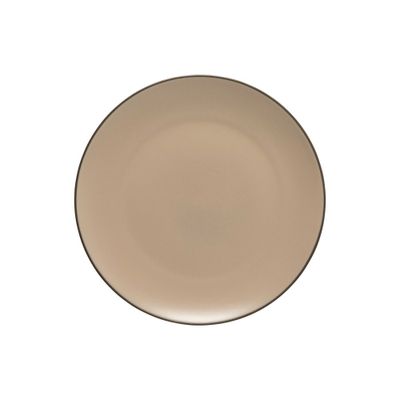 Stacked Organic Dinner Plate, Light Taupe