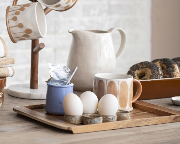 Suar Wood Tray W/ Handles