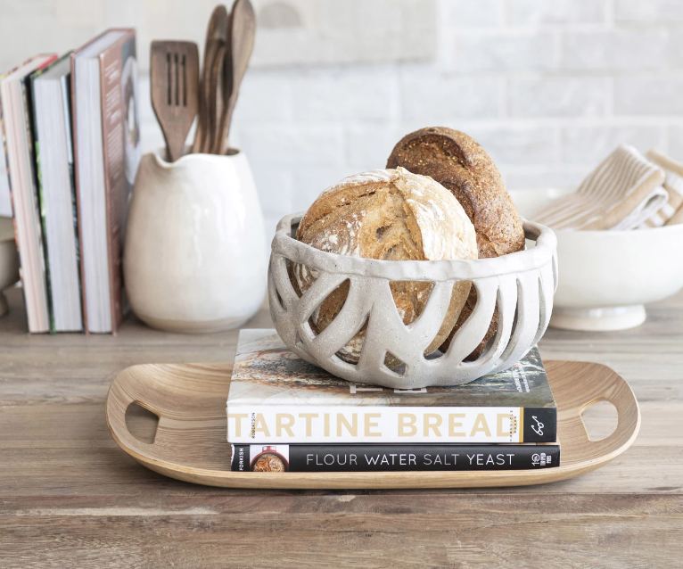 Natural Oak Oval Tray W/ Handles