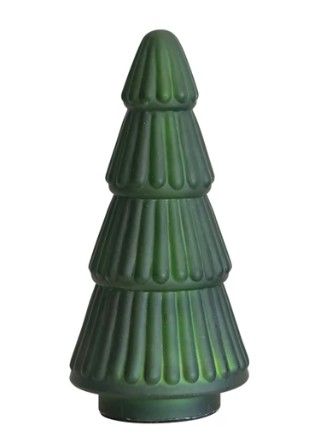 Matte Mercury Glass Tree, 8" Green