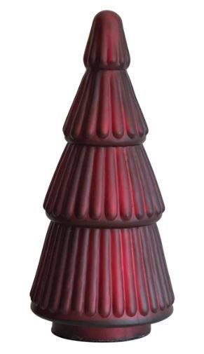 Matte Mercury Glass Tree, 8&quot; Burgundy