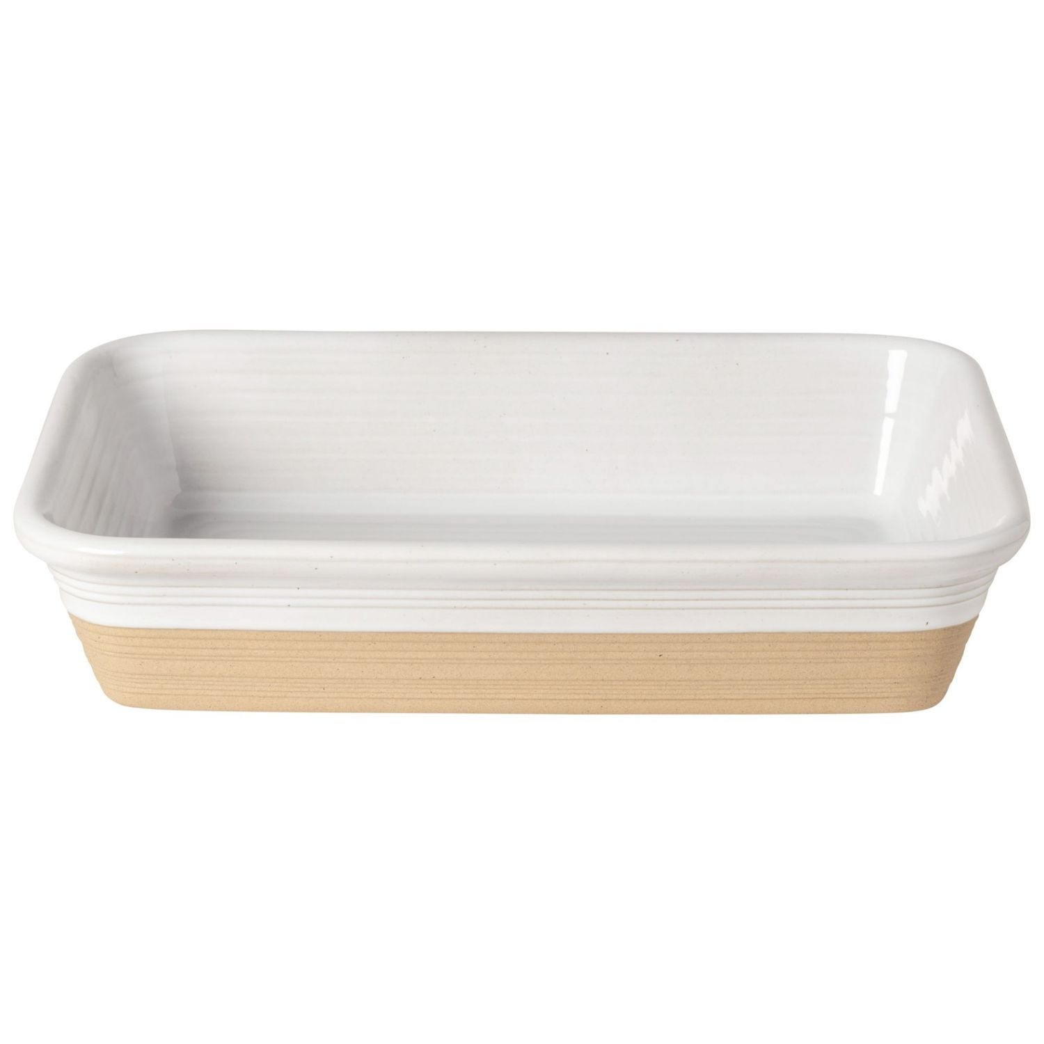 Lg Stoneware Rectangular Baker, White