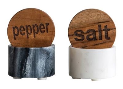 Marble S &amp; P Pot Set W/ Lids