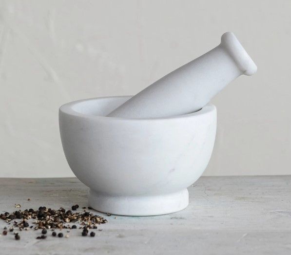 Marble Mortar &amp; Pestle