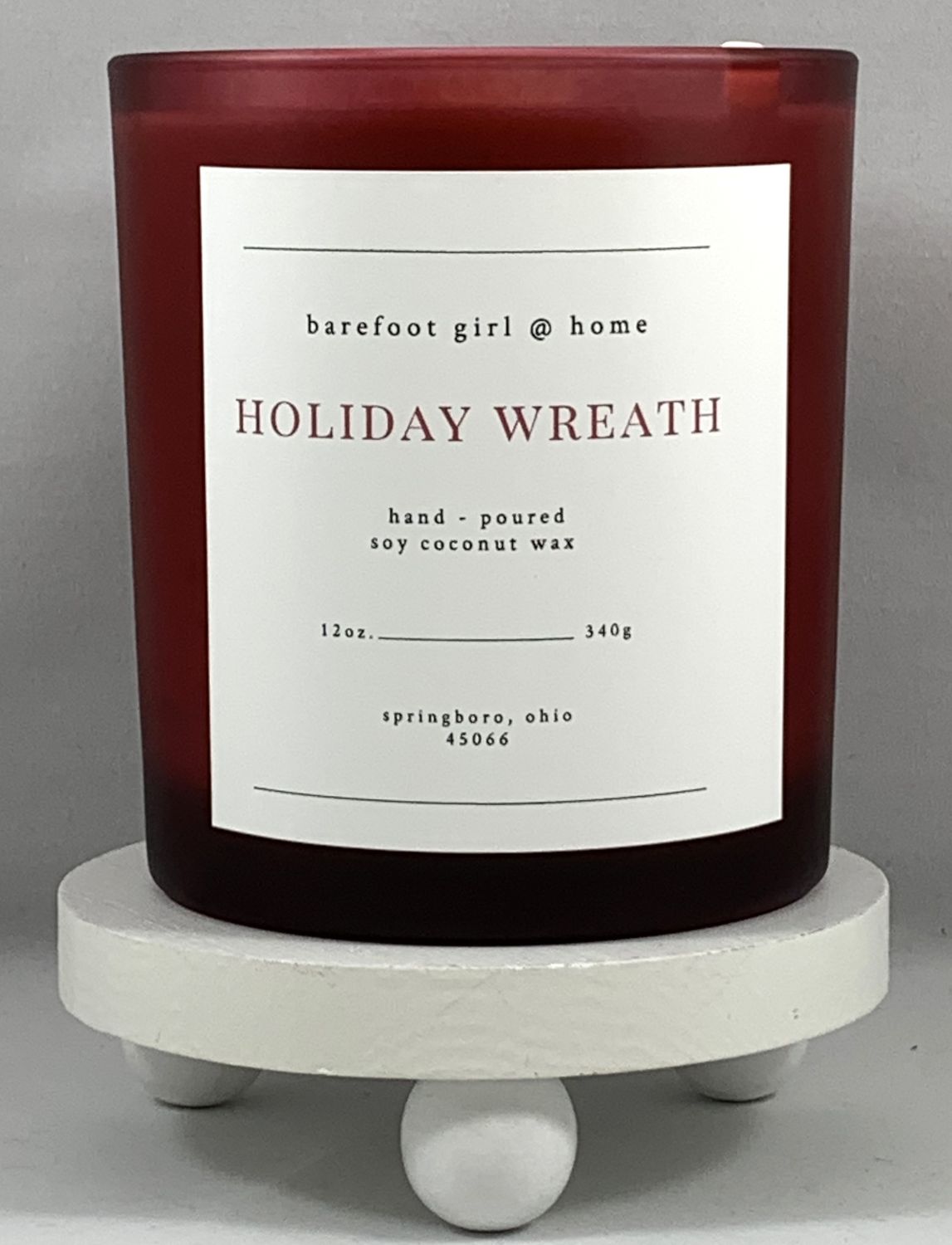 Holiday Wreath Candle 12oz