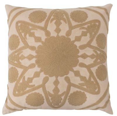 Beige Suzani Pillow, 20&quot;