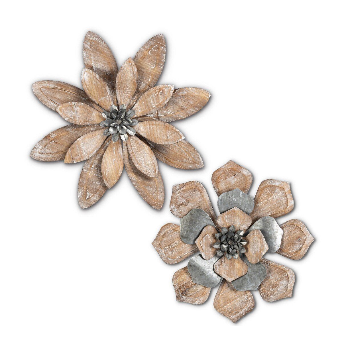 Wood &amp; Metal Wall Flowers