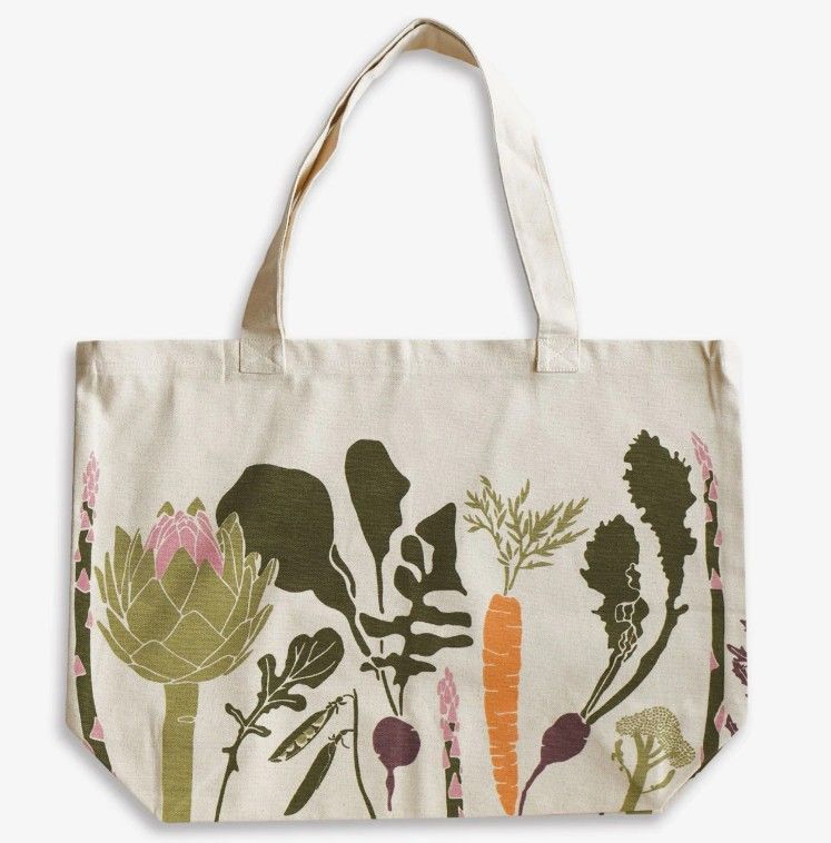 Veggie Garden Canvas Market Tote