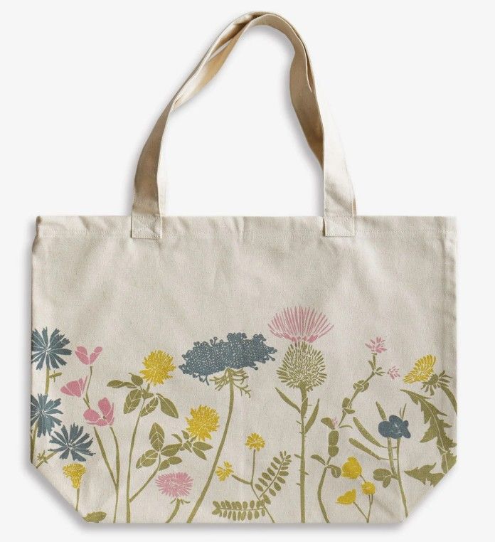Wildflower Canvas Market Tote