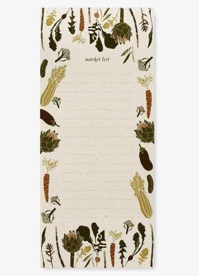 Notepad, Spring Veggie Market List