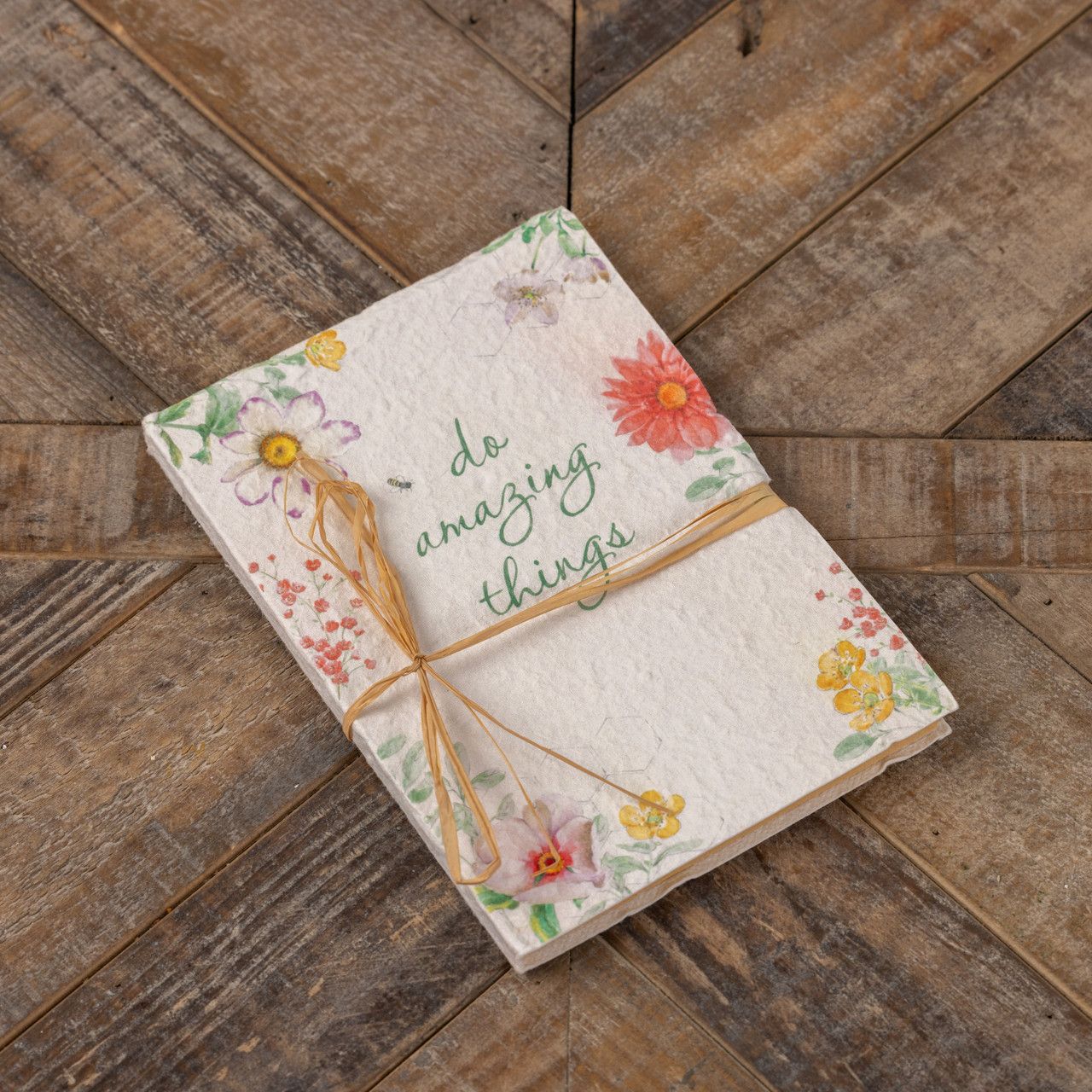 White Floral Journal