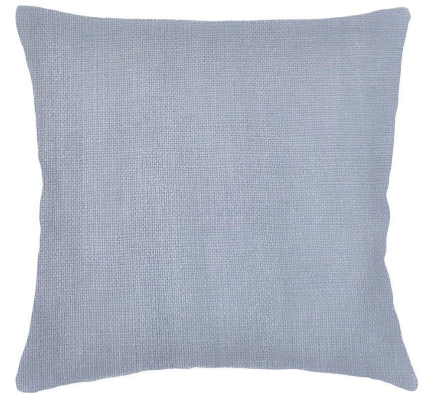 Chambray Blue Linen Pillow, 18"
