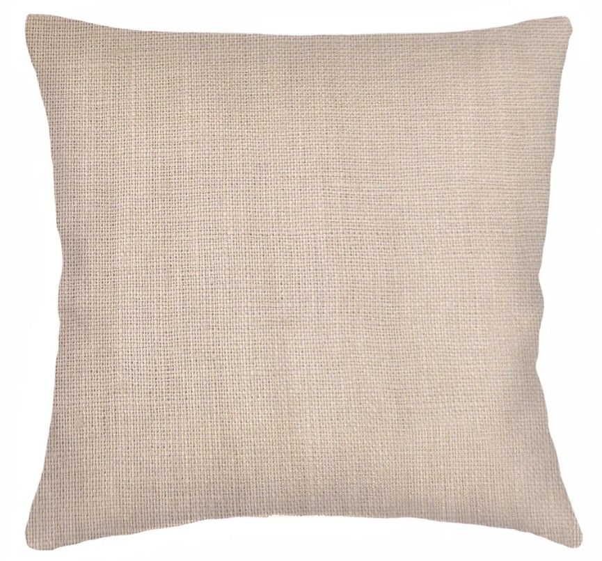 Warm Beige Linen Pillow, 18&quot;