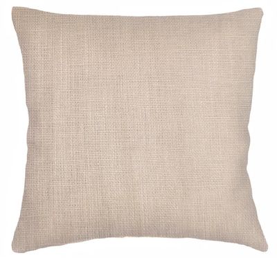 Warm Beige Linen Pillow, 18&quot;