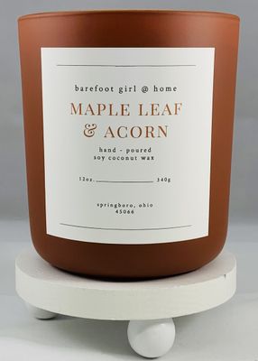 Maple Leaf &amp; Acorn Candle 12oz