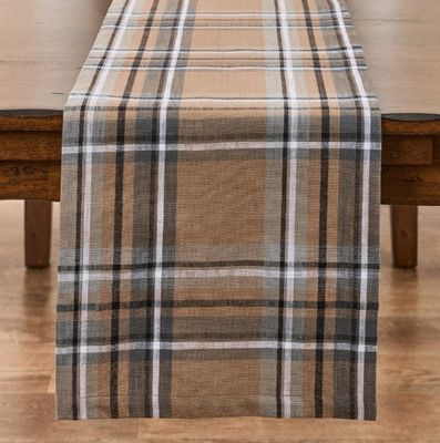 Chestnut Plaid Table Runner, 72&quot;