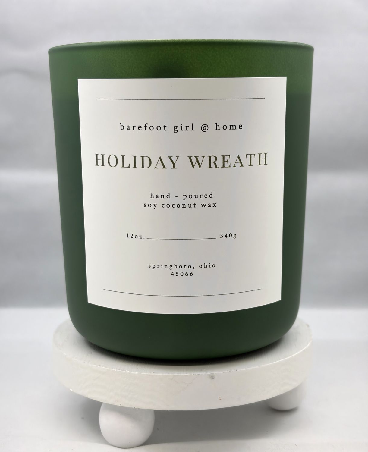 Holiday Wreath Candle 12oz