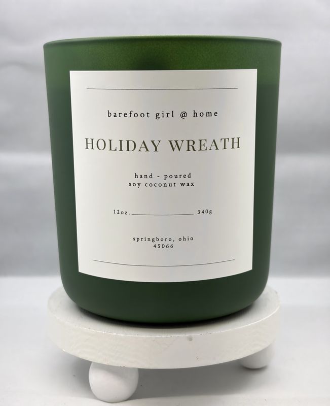 Holiday Wreath Candle 12oz